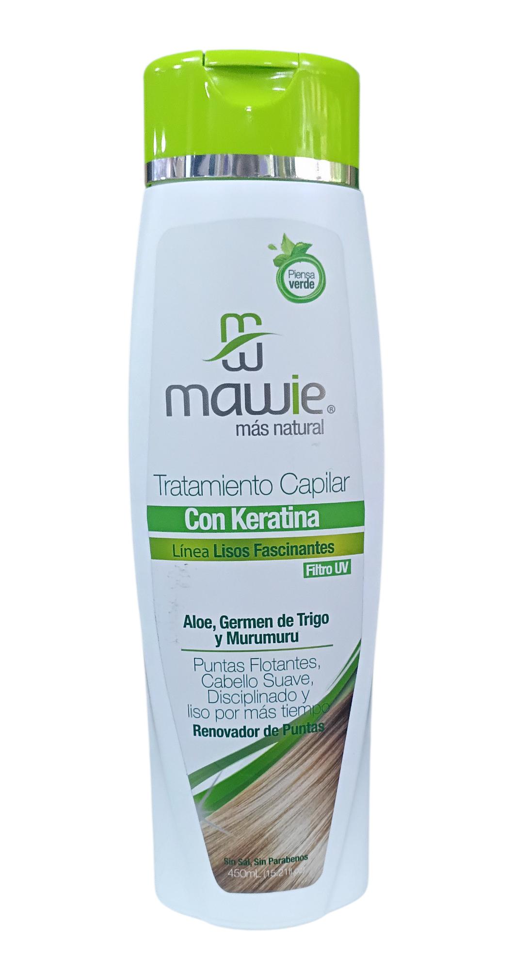 TRATAMIENTO CON KERATINA FILTRO UV 450ML MAWIE