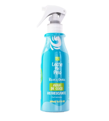 Refrescante Agua de Coco Rizos y Ondas 250ml Leche Pal Pelo