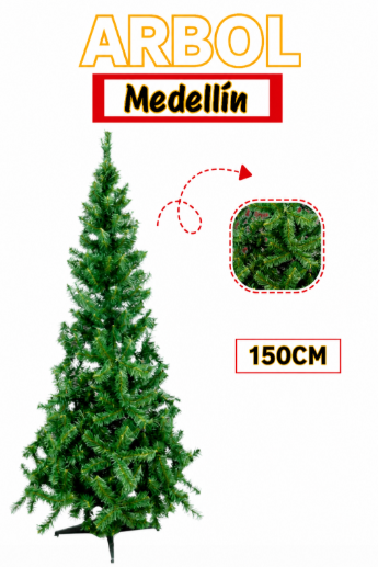 ARBOL NAVIDEÑO MEDELLIN 1.50M FEXTON