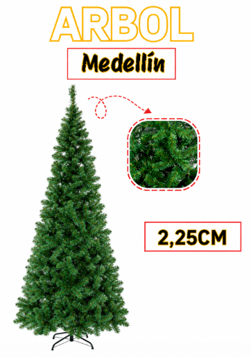 ARBOL NAVIDEÑO MEDELLIN 2.25M FEXTON