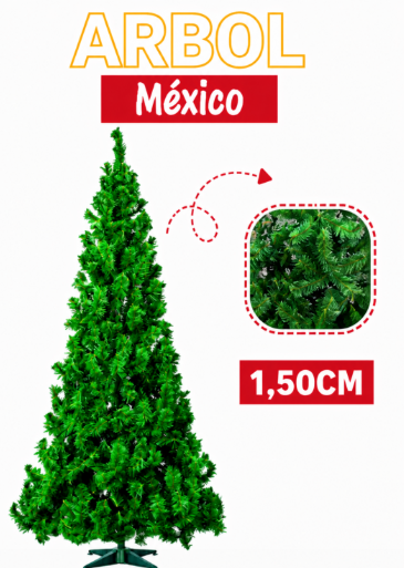 ARBOL NAVIDEÑO MEXICO 1.50CM FEXTON