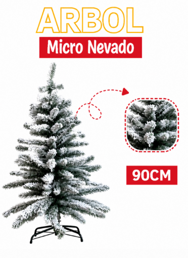 ARBOL NAVIDEÑO MICRO NIEVE 90CM FEXTON