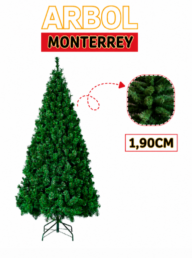 ARBOL NAVIDEÑO MONTERREY 1.90M 78 RAMAS FEXTON