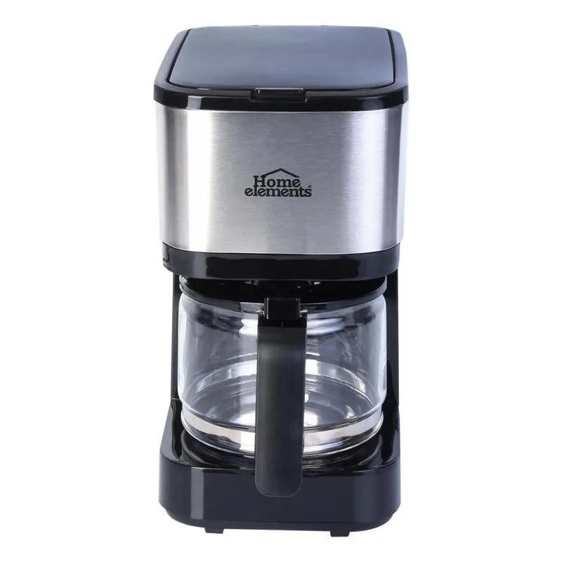 Cafetera Home Elements 6 Tazas Negra con Jarra de Vidrio