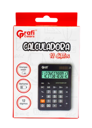 CALCULADORA 12 DIGITOS GRAFICOLORS