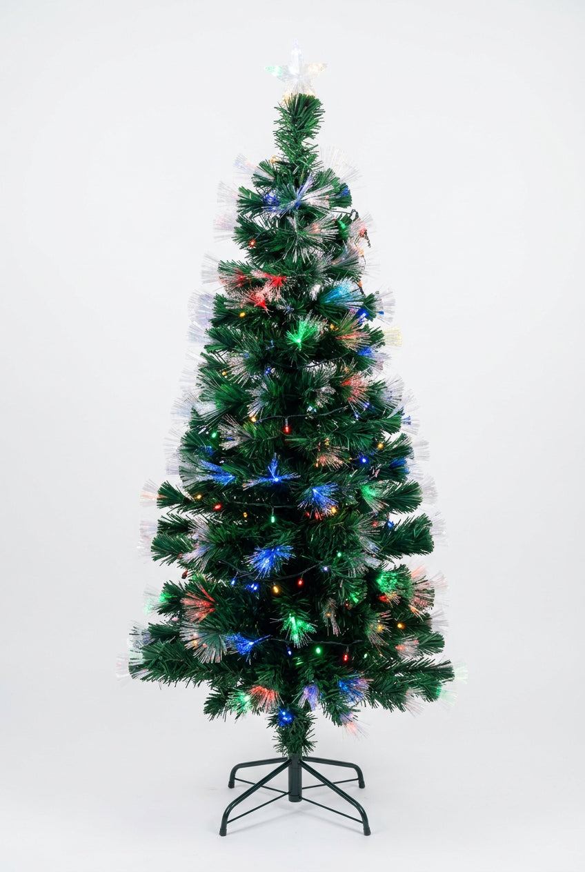 REF A5355 ARBOL FIBRA OPTICA MULTICOLOR FIGURA VARIADA 180CM