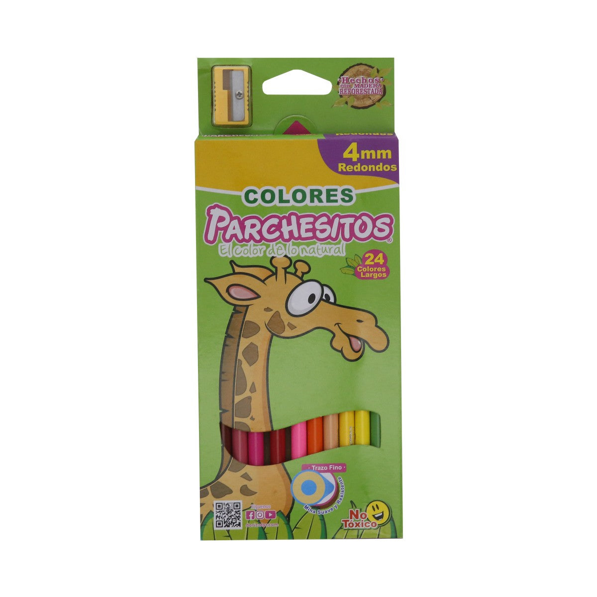 Colores 4mm Redondos Parchesitos Largos x24 Colores