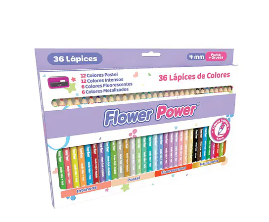 COLORES FLOWER POWER X 36 PRIMAVERA