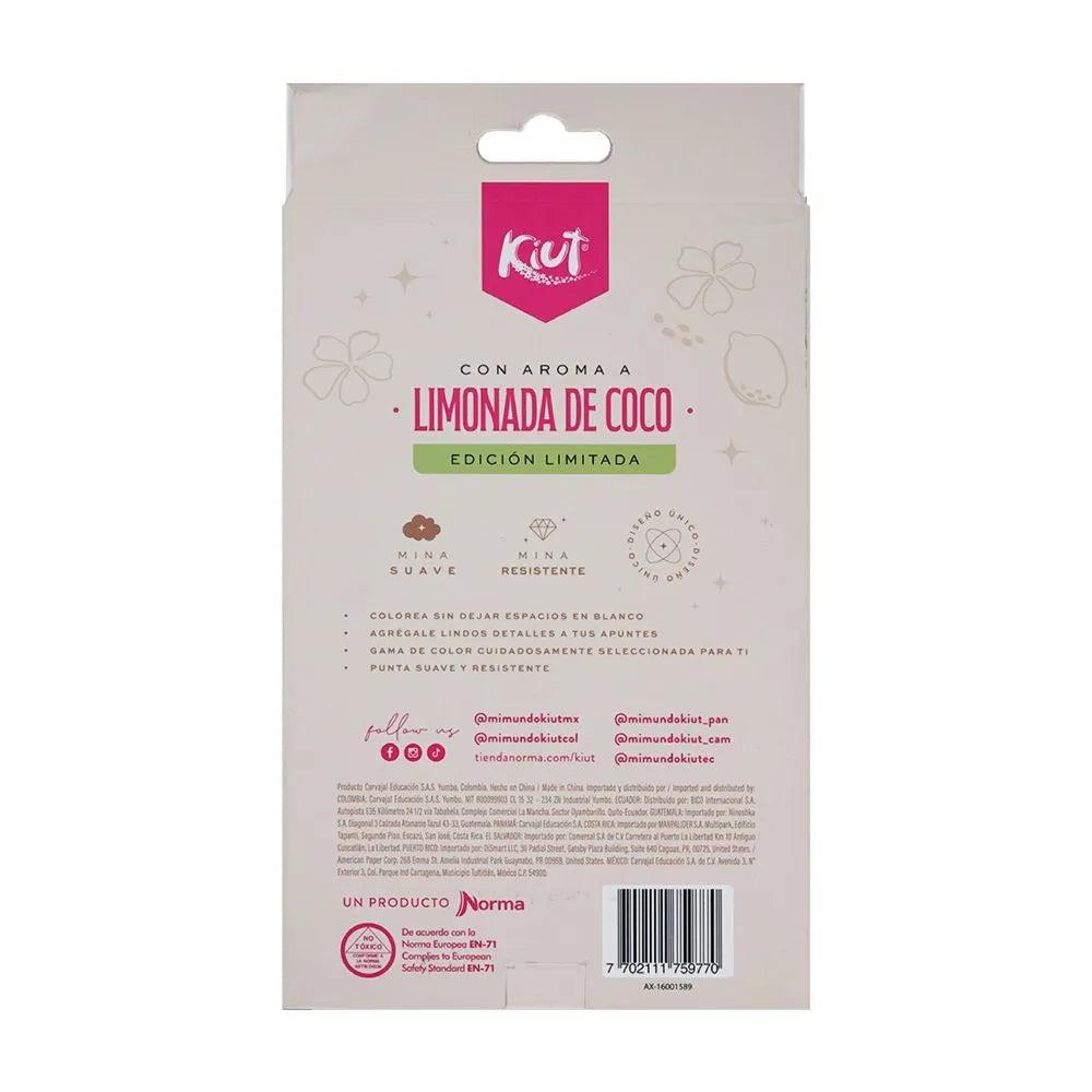 Colores Kiut con Aroma Limonada de Coco x12 Colores
