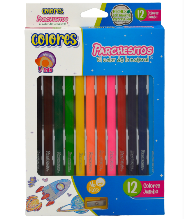 COLORES PARCHESITOS 5MM X12 LARGOS