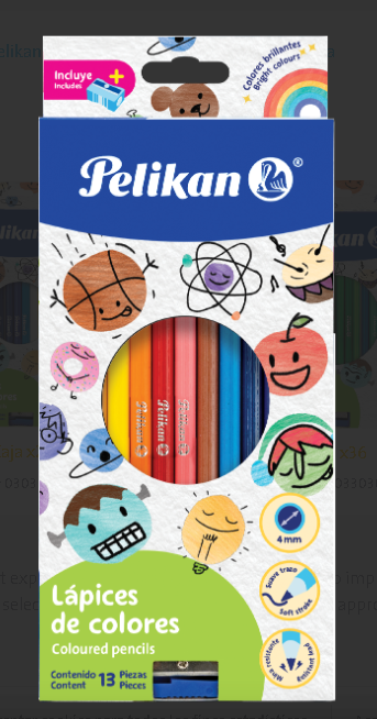 COLORES PELIKAN X 12 REDONDOS 4MM