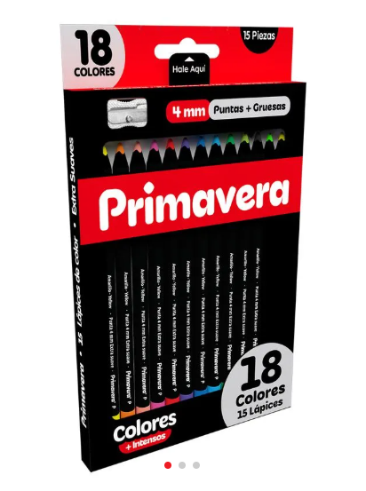 COLORES PRIMAVERA BLACK X15 LAPICES-18 COLORES