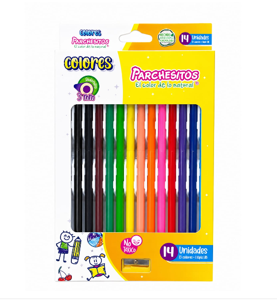 COLORES REDONDOS PARCHESITOS X14