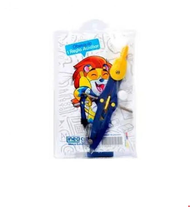 COMPAS LINEA AZUL ESTUCHE+REGLA
