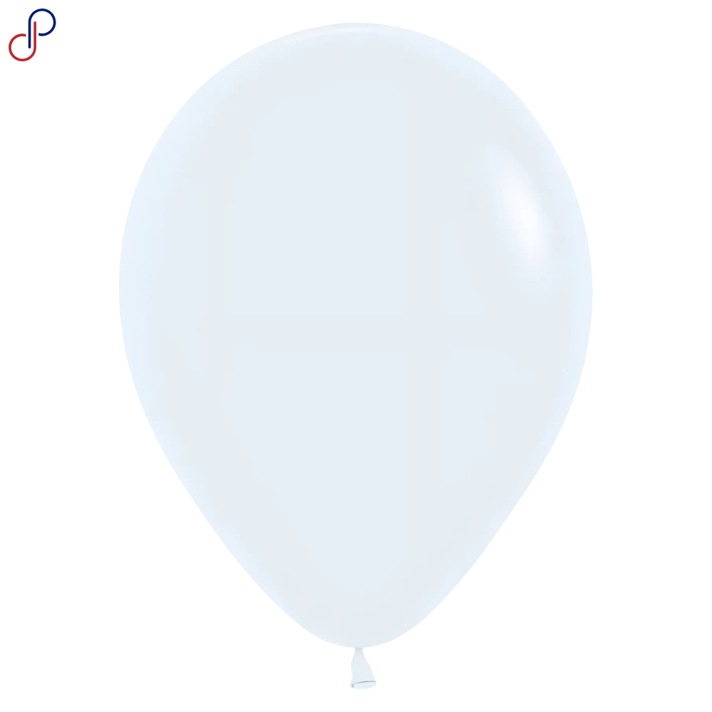 Globo Rumatex R-9 liso blanco, paquete de 50 unidades