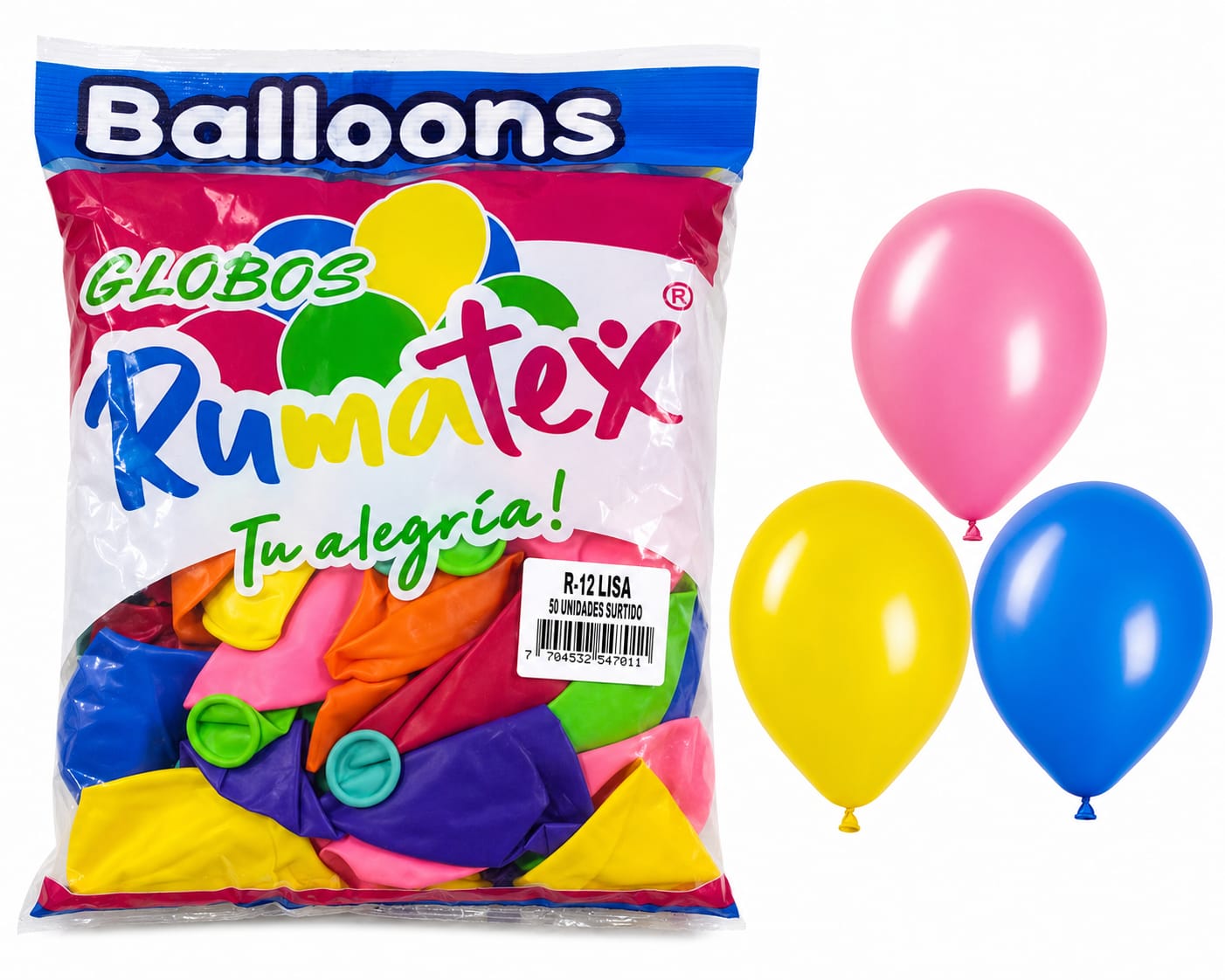 Globos Rumatex R-12 50 Unidades Surtido Balloons