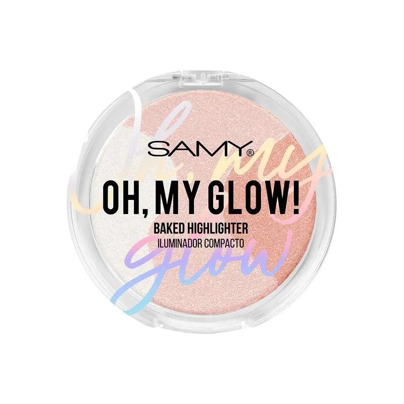 Iluminador Compacto Samy Oh My Glow! Tono 02 Peach Orbit