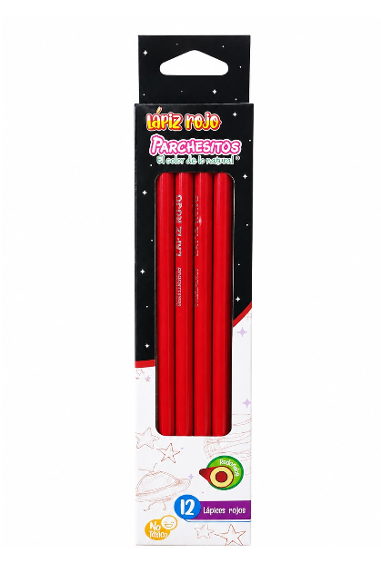 LAPIZ  ROJO  X12 PARCHESITOS