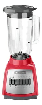 Licuadora Black+Decker Roja 10 Velocidades Vaso de Vidrio