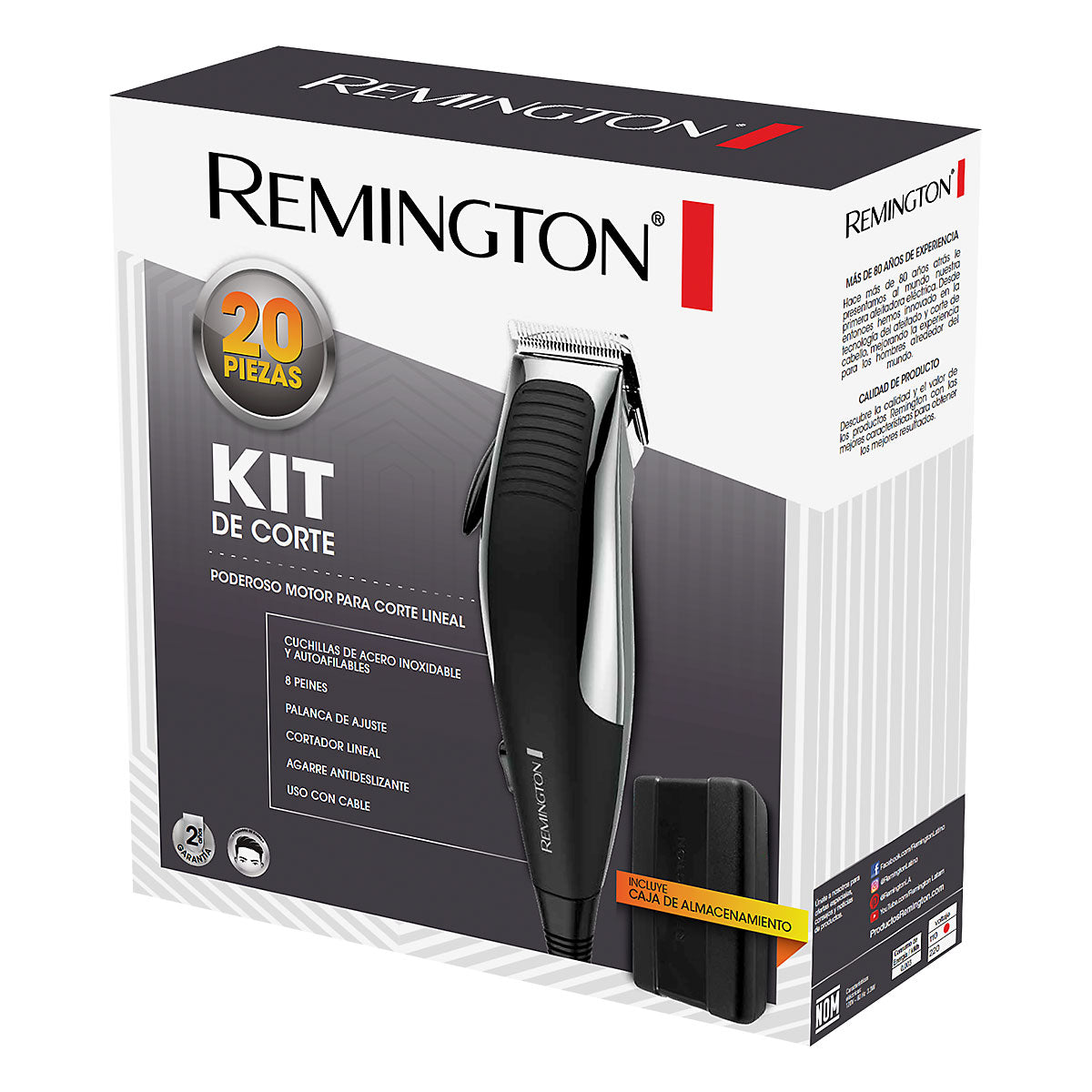 Máquina de Afeitar Remington Cuchillas en Acero Inoxidable