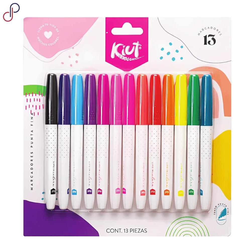 Marcador Permanente Punta Fina Kiut x13