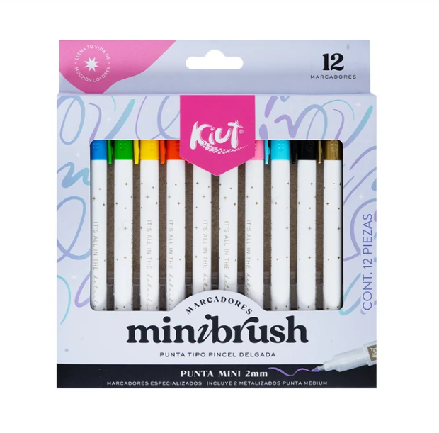 MARCADORES MINIBRUSH KIUT X 12