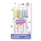 Marcadores Permanente Flower Power Fluorescentes x5