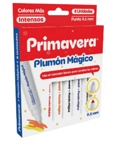 MARCADORES PLUMONES PRIMAVERA MAGICOS X8