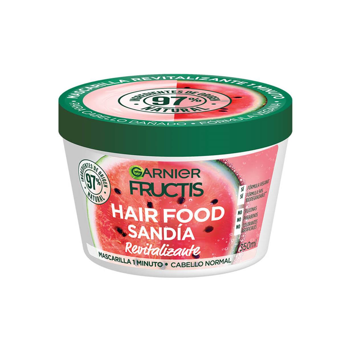 Mascarilla Hair Food Sandía Revitalizante 350ml Garnier Fructis
