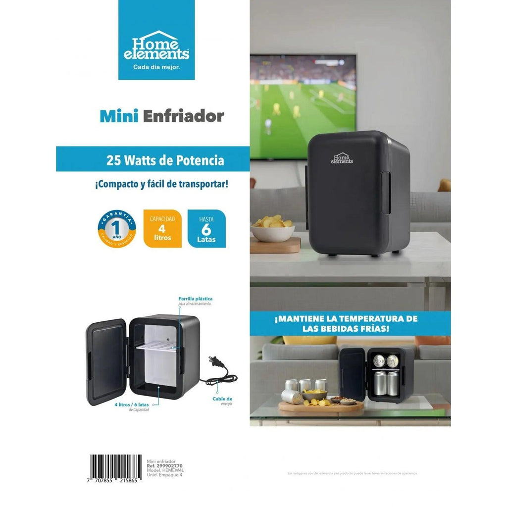 Mini Enfriador 4 Litros Home Elements