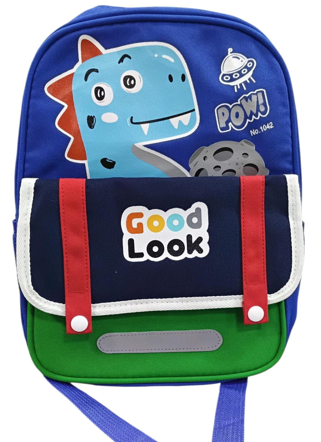 Morral Infantil Dinosaurio Espacial Bolsillo Verde