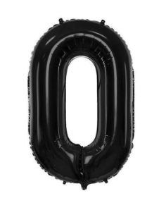NUMERO 0 METALIZADO 16 PULGADAS  NEGRO