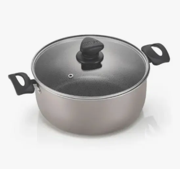 OLLA ANTIHADERENTE IMUSA 24 CM TAPA DE VIDRIO