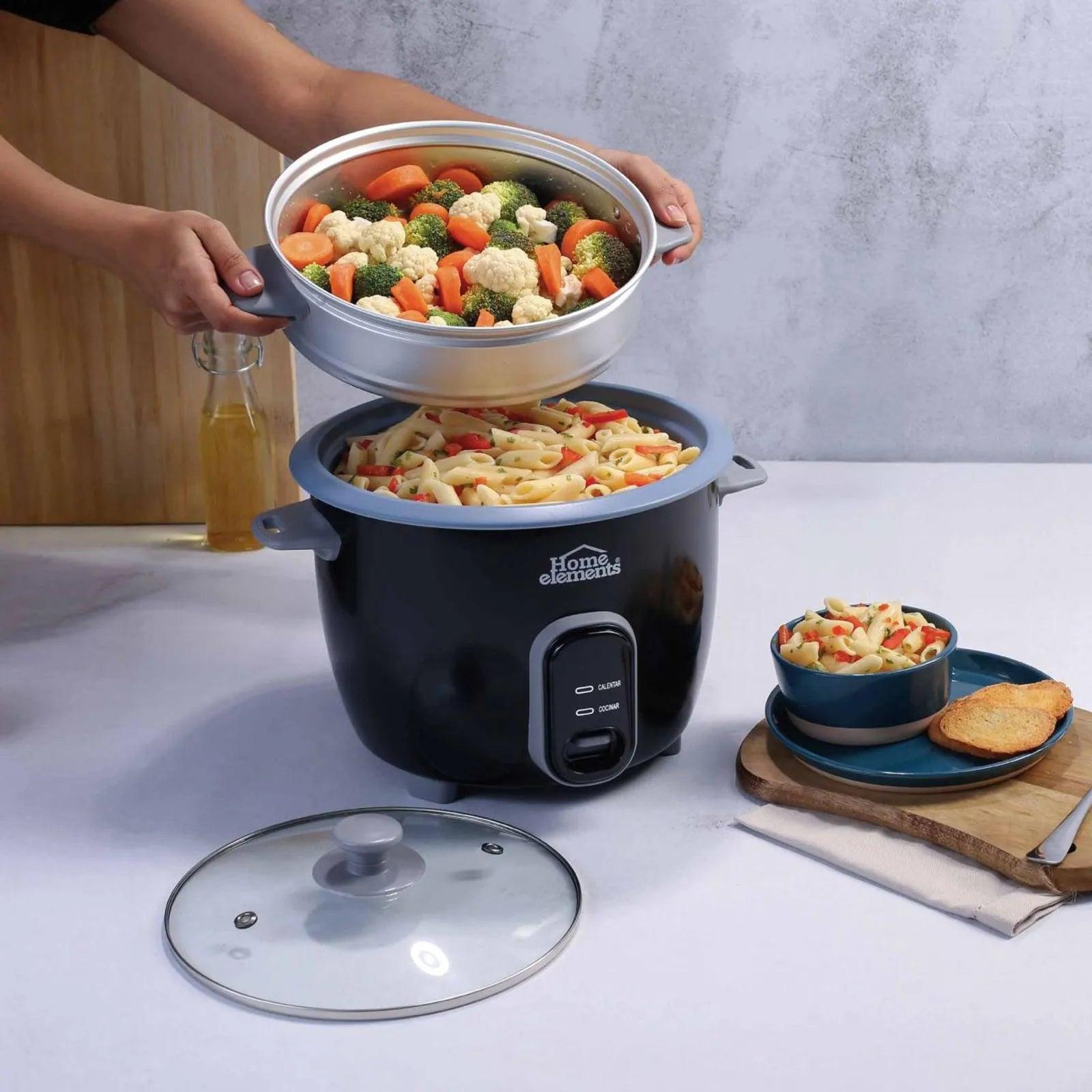 Olla Arrocera 1.8L Home Elements Antiadherente con Vaporera