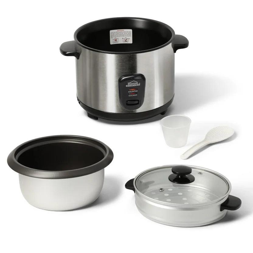 Olla Arrocera 1.8L Acero Inox Home Elements con Vaporera