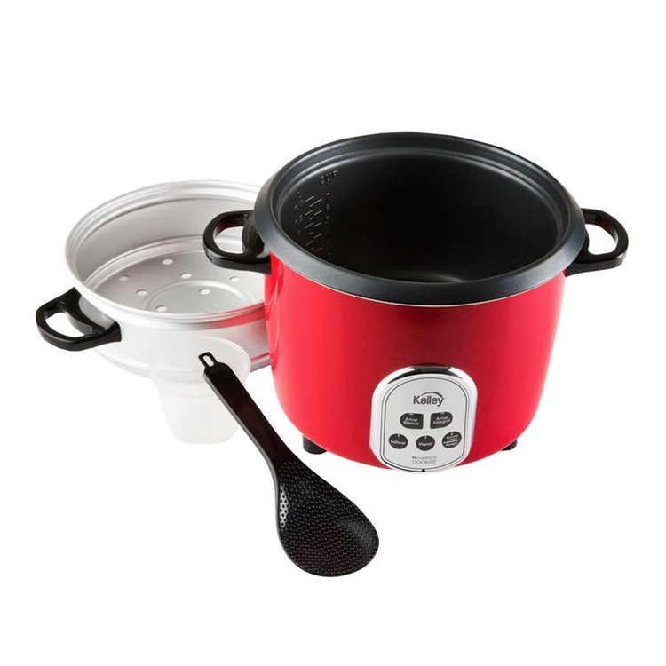 OLLA ARROCERA DIGITAL ROJA 7 TAZAS 500 W K-DRC14R KALLEY