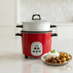 OLLA ARROCERA DIGITAL ROJA 7 TAZAS 500 W K-DRC14R KALLEY