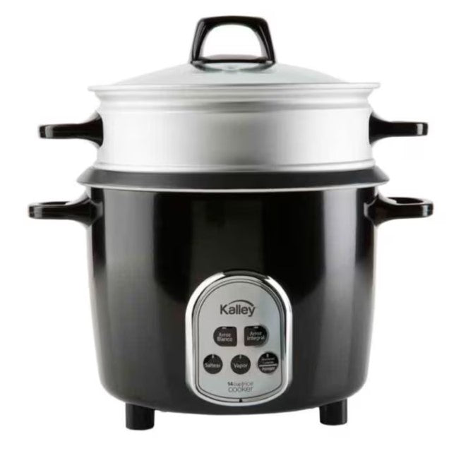 Olla Arrocera Digital Negra 7 Tazas Kalley K-DRC14N