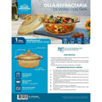 Olla Refractaria de Vidrio 1 Litro con Tapa Home Elements
