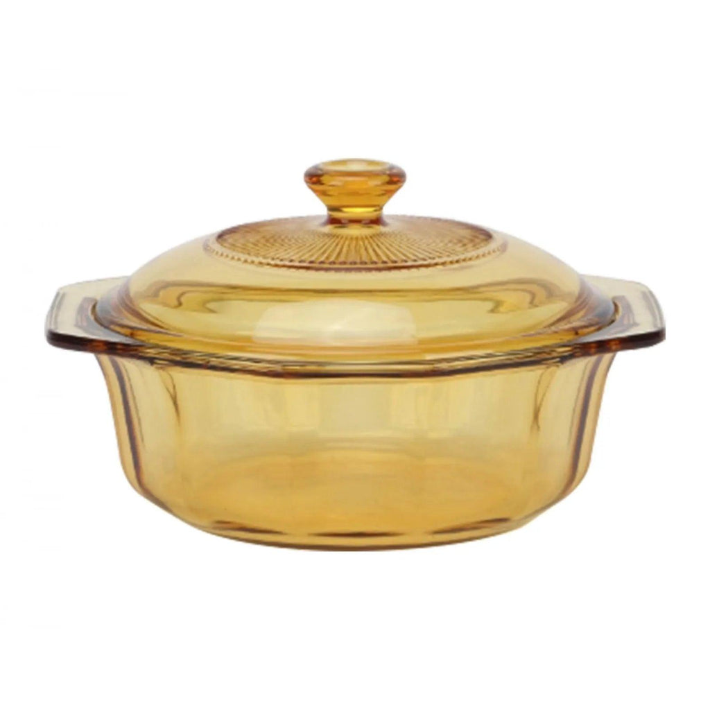 Olla Refractaria de Vidrio 1 Litro con Tapa Home Elements