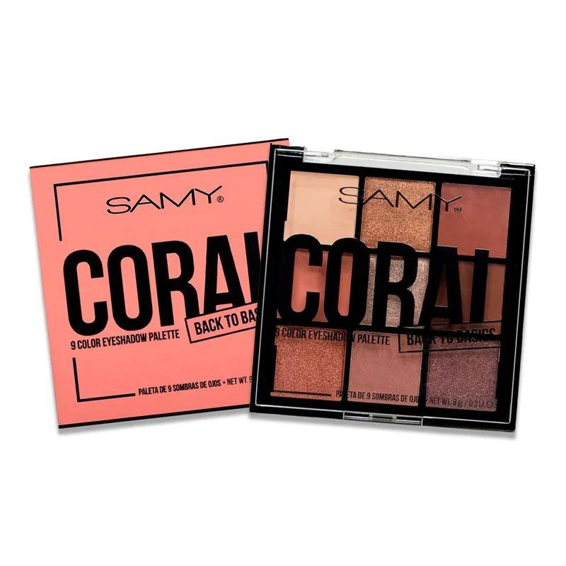 Paleta de Sombras x9 Samy Coral