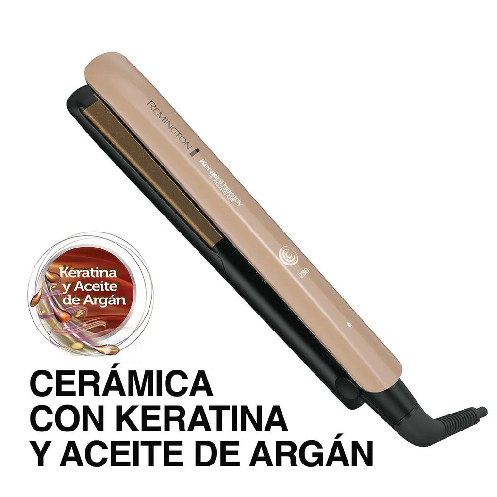 PLACHA KERATINA Y ACEITE DE ARGAN REMINGTON-multishop