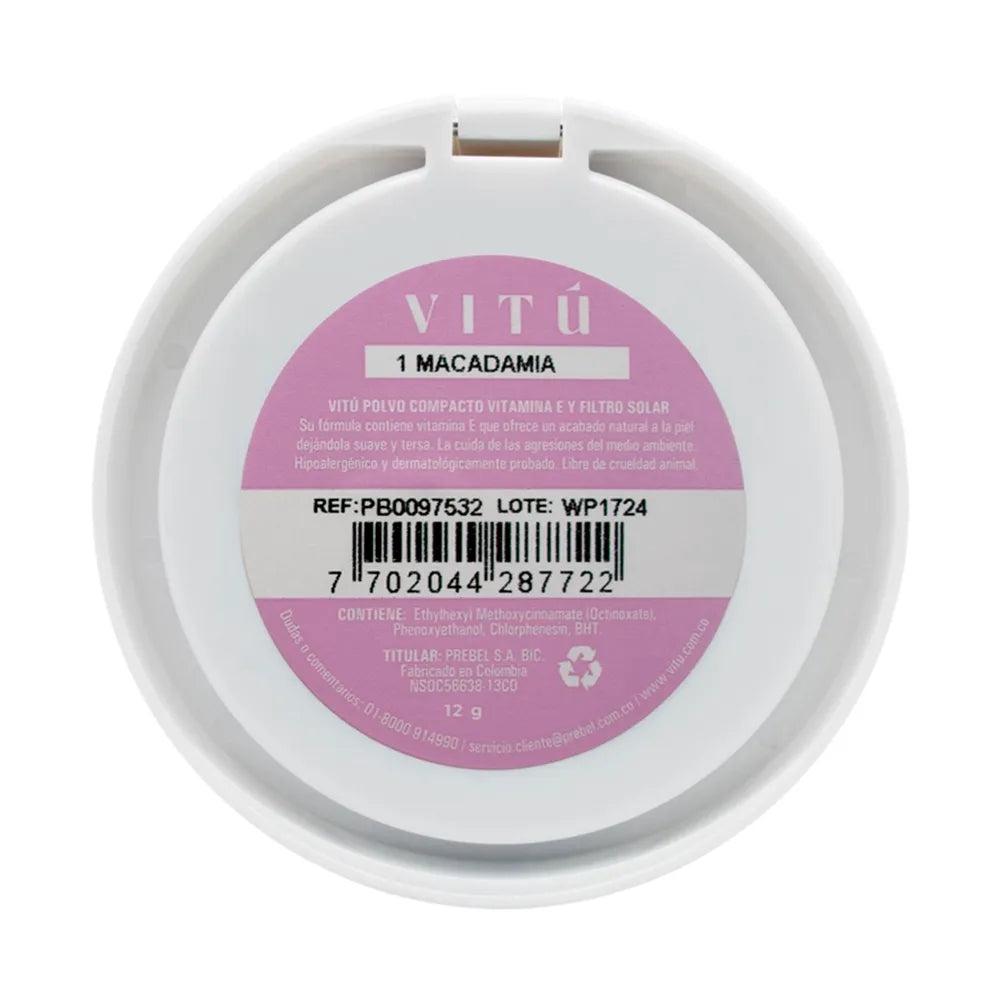 Polvo Compacto Vitamina E Vitú 01 Macadamia