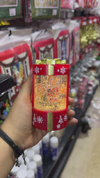 REF A0499 FAROL NAVIDEÑO LUZ CAJA REGALO CON FIGURAS - D&D