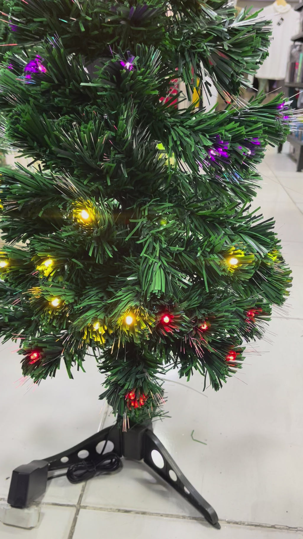 REF A5401 ARBOL FIBRA OPTICA PUNTA VERDE 90CM MULTICOLOR