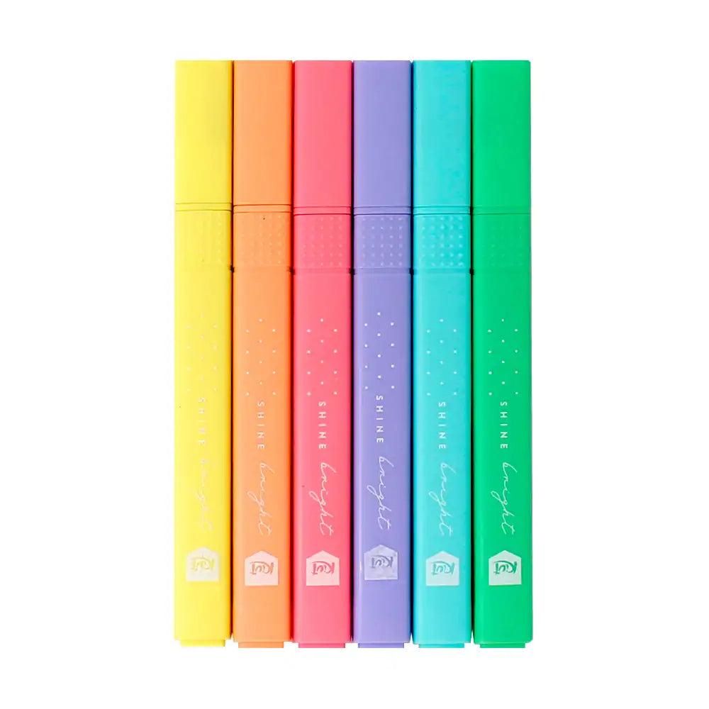 Resaltador Kiut x6 Colores Pastel