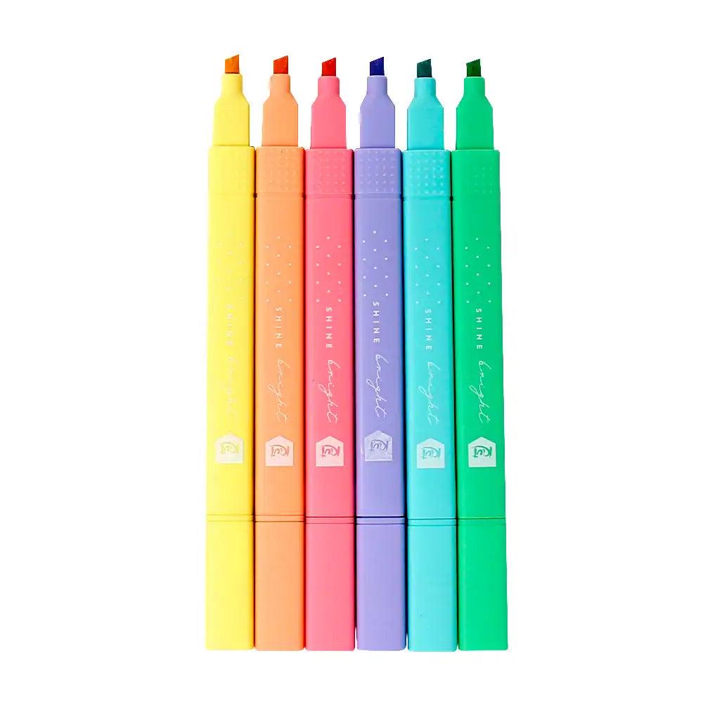 Resaltador Kiut x6 Colores Pastel