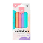 Resaltador Kiut x6 Colores Pastel