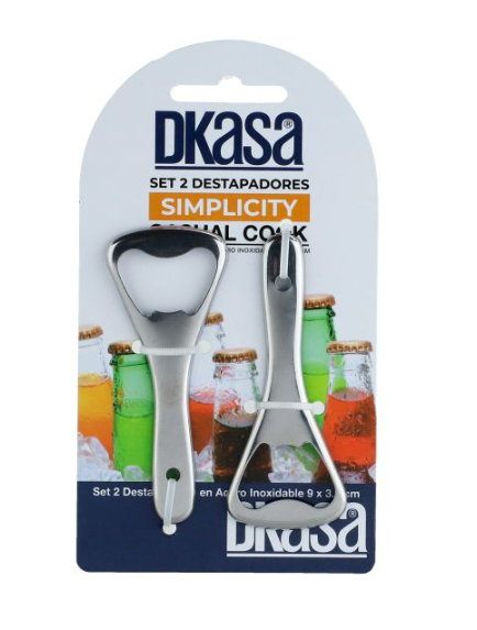 SET 2 DESTAPADORES ACERO INOXIDABLE DKASA