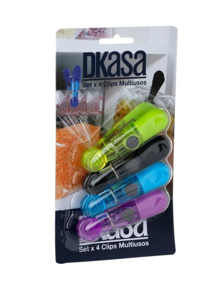 SET 4 CLIPS MULTIUSOS SIMPLICITY DKASA CRV165